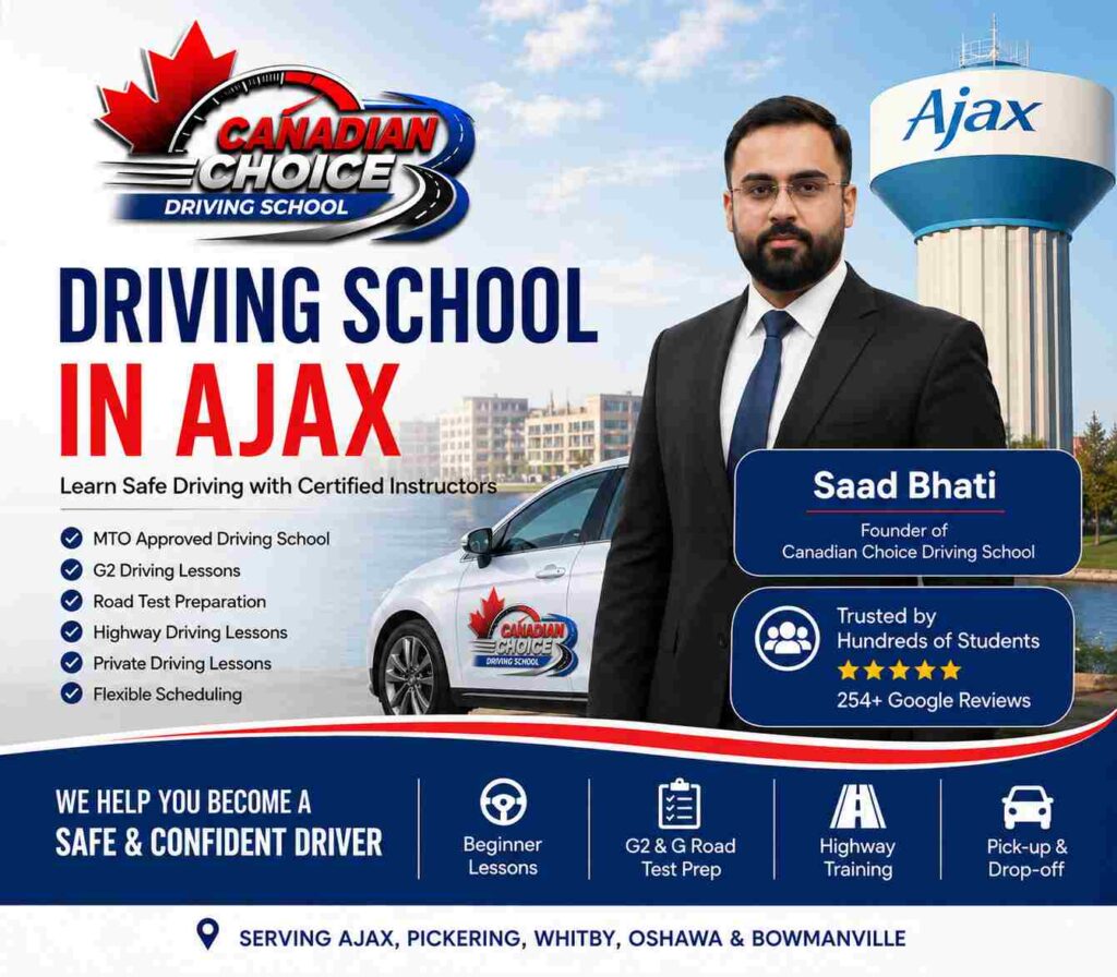 Driving School in Ajax Ontario G2 Driving Lessons & Road Test Preparation